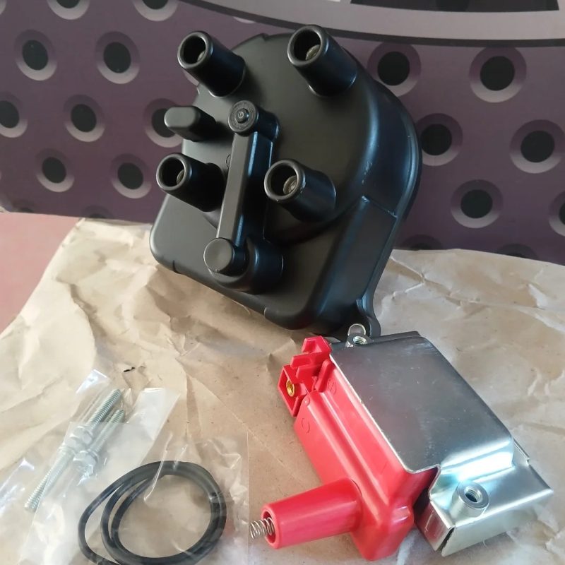 VMS Racing OE Japan spec black cap + high Volt. red Coil