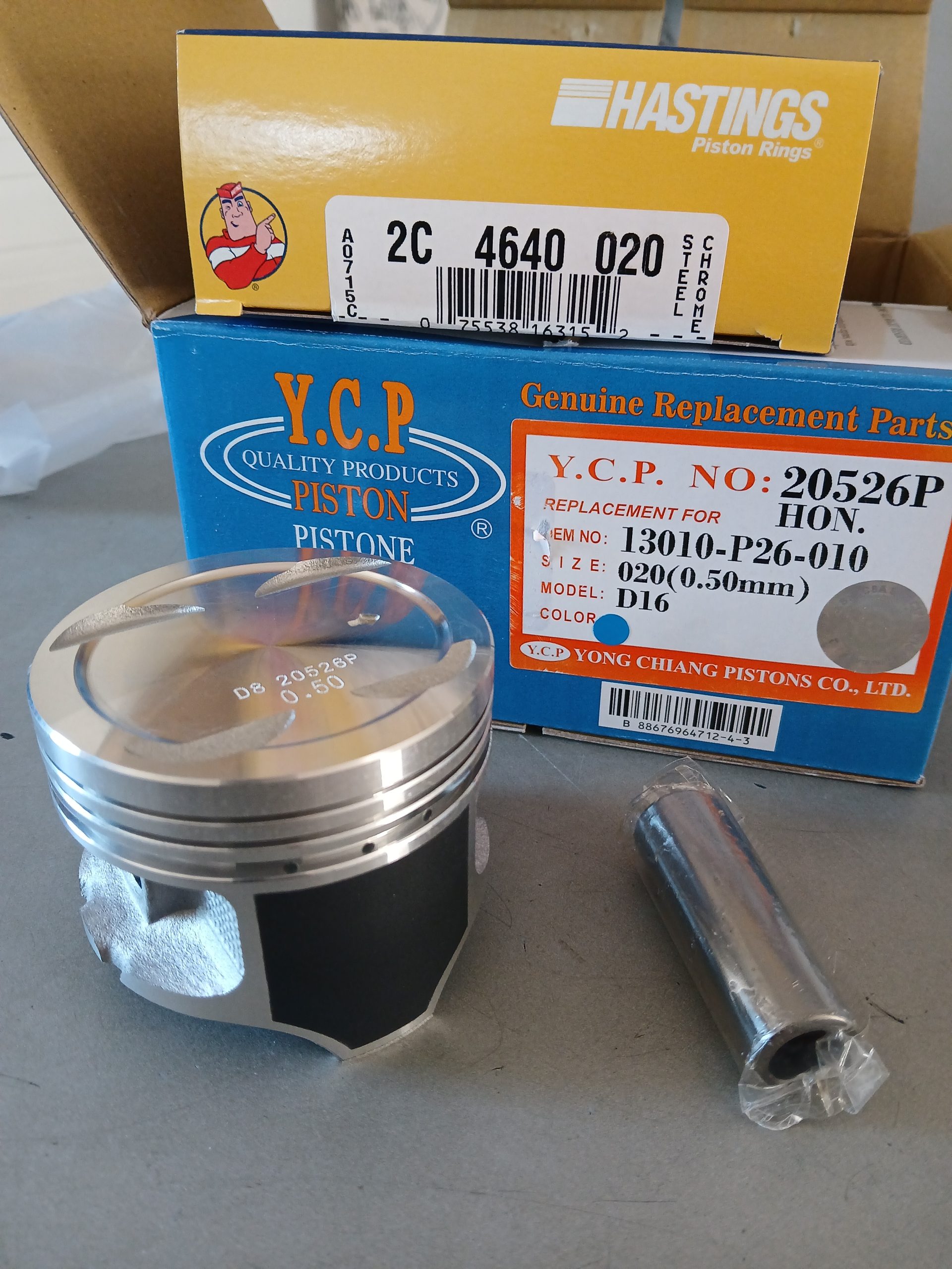 YCP PM6/P26 High compression D series Piston set